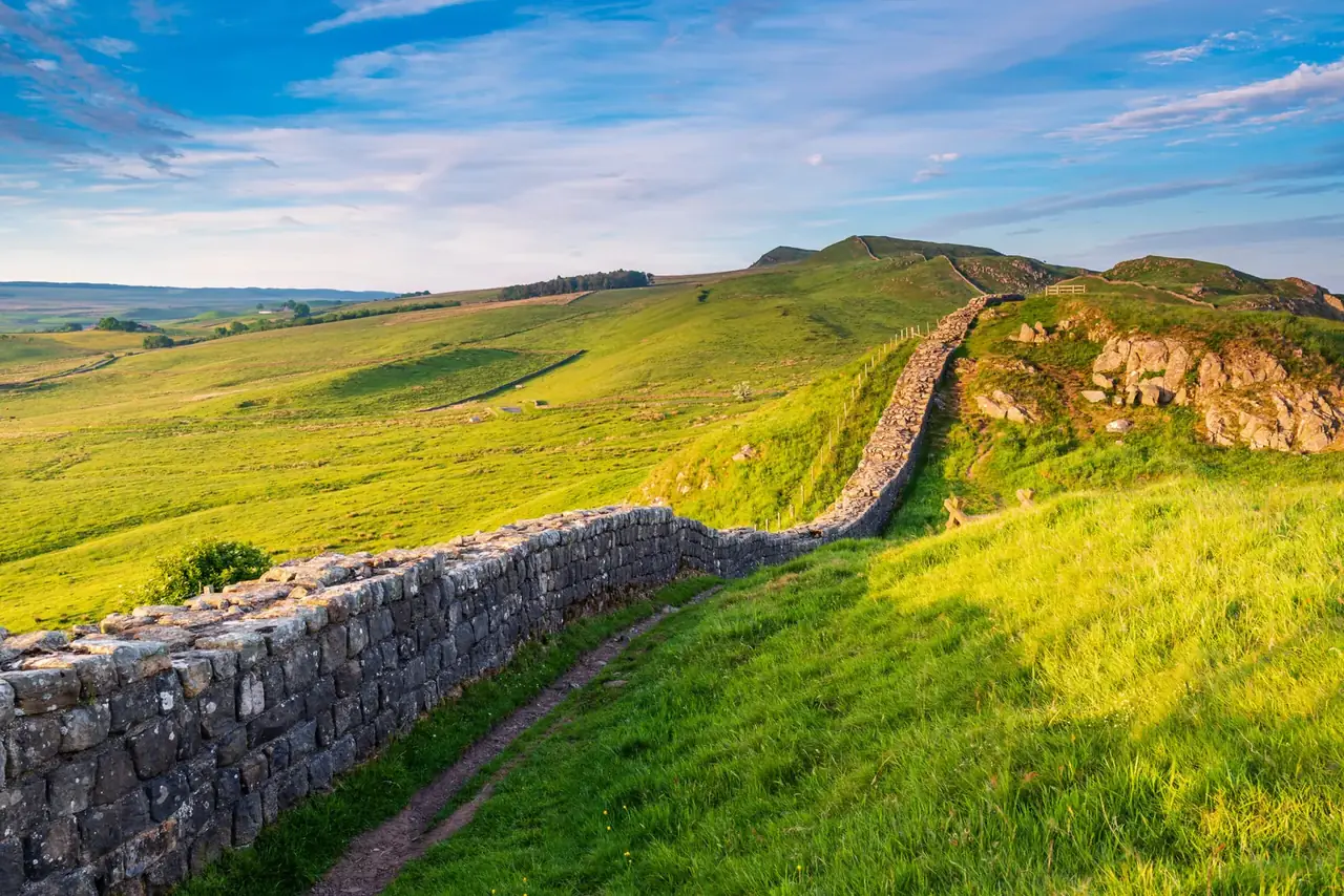 Hadrian's Wall in the Cumbrian countryside