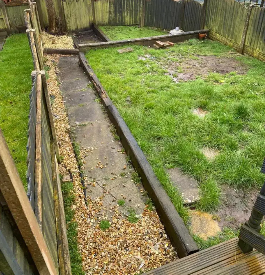 Before: back garden