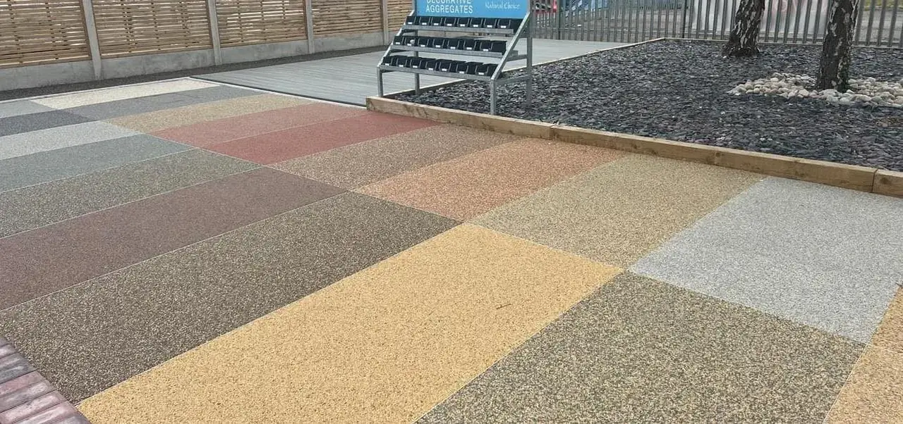 Resin colour samples laid out side by side